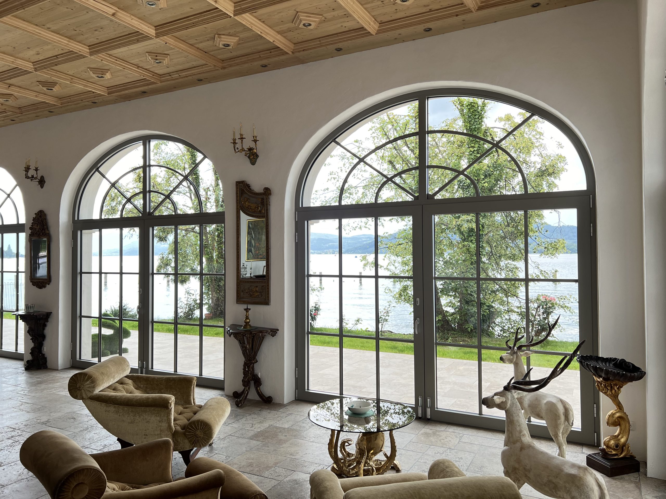 Rundbogenfenster Gardinen Fr Halbrunde Fenster